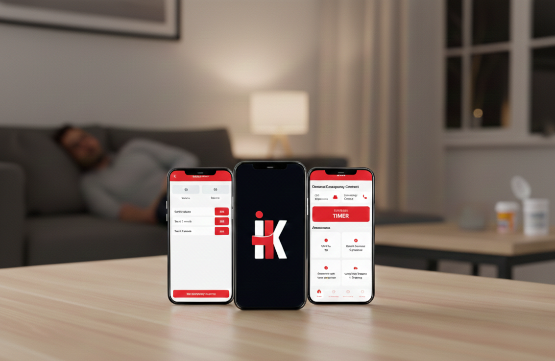 iKeepr product image showing mobile app screens